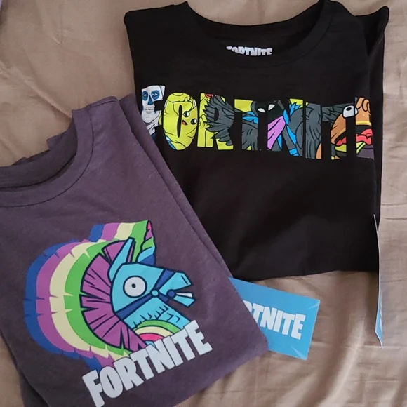 2 NWT Sz XL (14/16) Boys Fortnite Tees - Picture 1 of 12